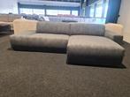 Nieuwe trendy hoekbank loungebank grijs ribstof, Ophalen of Verzenden, Nieuw, 150 cm of meer, Vierpersoons of meer
