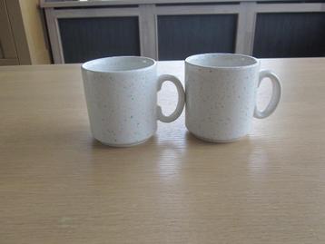 2 Banquet-confetti motief mokken D7,5cm H8cm beschikbaar voor biedingen