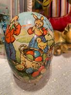 #pasen Antieke Vintage Paaseieren Snoepcontainer, Diversen, Pasen, Gebruikt, T, Ophalen of Verzenden, N