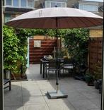 Kwalitatieve parasol+voet+hoes te koop!, Tuin en Terras, Parasols, Parasolvoet, Minder dan 1 meter, Zo goed als nieuw, Ophalen