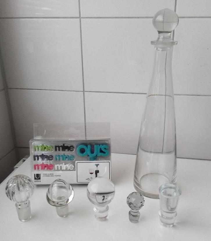 Wijn accessories, decanter, stoppers,thermometer., Verzamelen, Wijnen, Gebruikt, Overige typen, Frankrijk, Ophalen of Verzenden