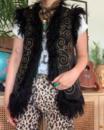 Vintage afghan waistcoat M L bohemian gilet mongolian fur, Kleding | Dames, Bodywarmers, Maat 38/40 (M), -, Zwart, -