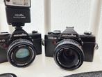 Minolta XG2 en XG9, 2 lenzen en flitser, Audio, Tv en Foto, Fotocamera's Analoog, Ophalen of Verzenden, Spiegelreflex, Minolta