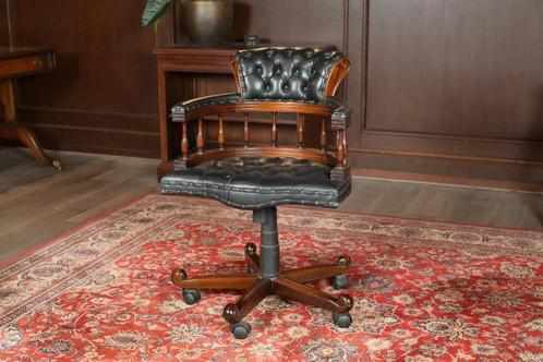 Chesterfield bureaustoel, Huis en Inrichting, Bureaustoelen, Zo goed als nieuw, Bureaustoel, Zwart, Ergonomisch, Ophalen of Verzenden