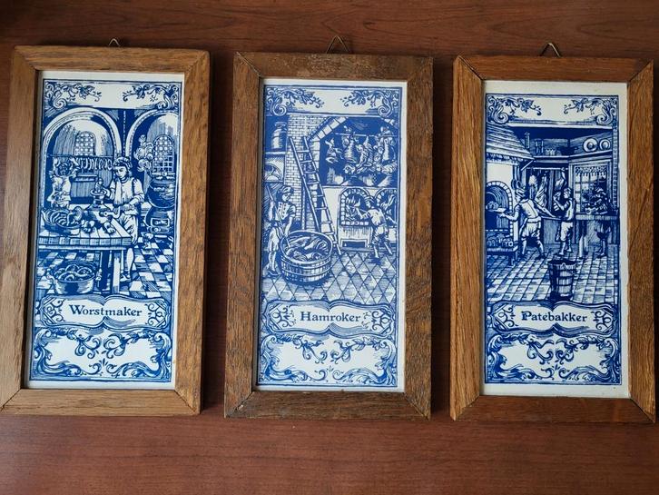 Complete set vintage Delfts blauw / Sphinx / Hemiksem, Antiek en Kunst, Antiek | Wandborden en Tegels, Ophalen of Verzenden