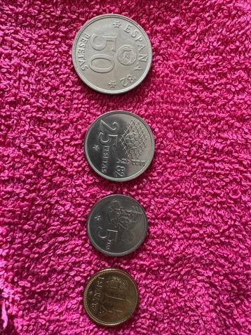 Spaanse Peseta Munten Set,  voor het WK voetbal 1982 beschikbaar voor biedingen