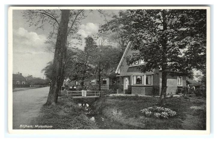 Blijham, Molenhorn, Verzamelen, Ansichtkaarten | Nederland, Gelopen, Groningen, 1920 tot 1940, Verzenden