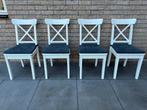 Ikea Ingolf keukenstoel / eetkamerstoel, wit, Huis en Inrichting, Stoelen, Ophalen, Wit, Zo goed als nieuw, Vier