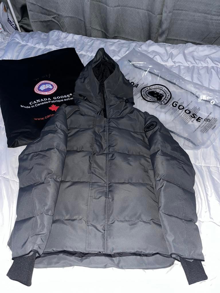 Canada goose mac millan grijs/zwart, Ophalen of Verzenden, Zo goed als nieuw, Maat 52/54 (L), Zwart