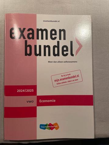 Examenbundel VWO Economie 2024-2025 beschikbaar voor biedingen