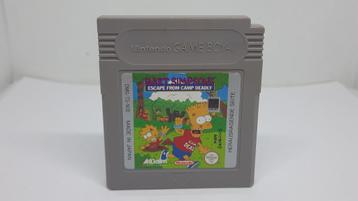 Bart Simpsons Escape from Camp Deadly Gameboy Spel Game beschikbaar voor biedingen
