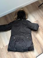 Zwarte Airforce winterjas met bontkraag, Kleding | Dames, Jassen | Winter, Ophalen of Verzenden, Zo goed als nieuw, Maat 38/40 (M)