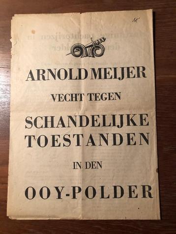 Nationaal Front. Leiderr Arnold Meijer. Ledenwerf pamflet? beschikbaar voor biedingen