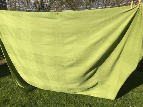 Groot sprei / bedsprei / plaid in retro groen! 240 x 260 cm!, Huis en Inrichting, Slaapkamer | Beddengoed, Gebruikt, Overige typen