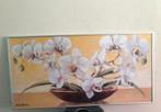 Yves Blanc Orchideeën 50x100 cm, Ophalen of Verzenden, Zo goed als nieuw, Minder dan 50 cm, Schilderij