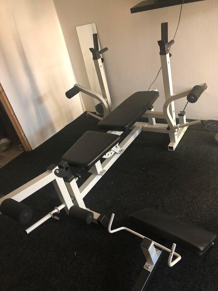 GORILLA HALTERBANK, Sport en Fitness, Fitnessapparatuur, Zo goed als nieuw, Krachtstation, Benen, Borst, Buik, Rug, Metaal, Ophalen of Verzenden