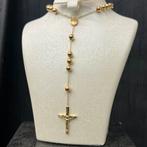 14k gouden rozenkrans ketting prachtig model, Ophalen of Verzenden, Zo goed als nieuw, Goud