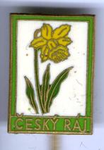 Cesky Rai email op koper bloemen speldje ( N_103 ), Verzenden, Zo goed als nieuw, Dier of Natuur, Speldje of Pin