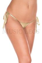 Music Legs Metallic/Wet look G-String Zilver en Goud (724), Kleding | Dames, Music Legs, Ophalen of Verzenden, Overige kleuren