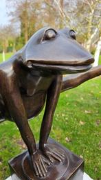 JUMP KIKKER 72 cm breed / bronzen beeld /XL, Ophalen, Dierenbeeld, Nieuw, Peize