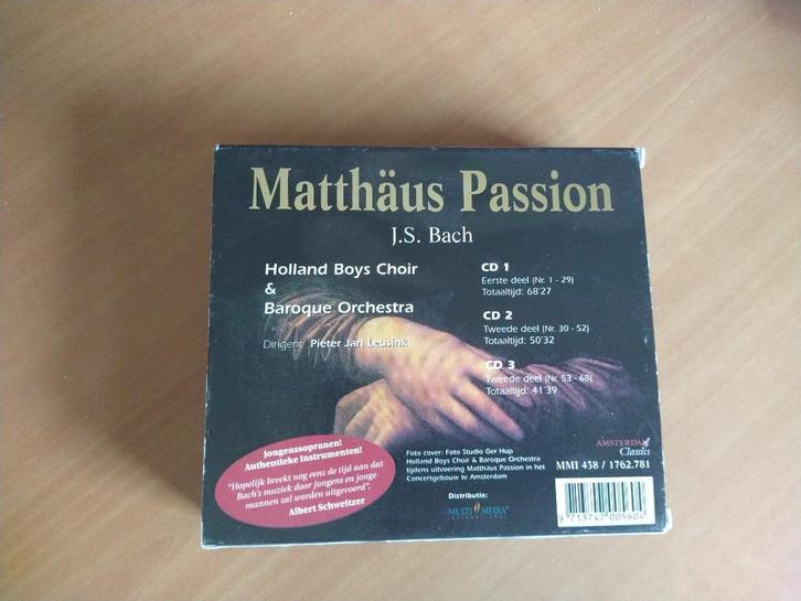3 CD-BOX Johann Sebastian Bach. Matthäus Passion, Cd's en Dvd's, Cd's | Religie en Gospel, Zo goed als nieuw, Koren of Klassiek