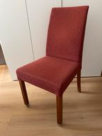 Zes gestoffeerde eetkamerstoelen met houten poten, Huis en Inrichting, Stoelen, Ophalen, Hout, Gebruikt, Vijf, Zes of meer stoelen