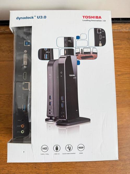 Toshiba Dynadock U3.0 - 1x nieuw in doos + 1x gebruikt, Computers en Software, Dockingstations, Nieuw, Docking station, Laptop