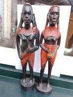 Houten beelden paar, Afrika , 32 cm, Antiek en Kunst, Kunst | Niet-Westerse kunst, Ophalen