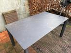 Tuintafel keramiek blad marmer-look antraciet - 155x95cm, Ophalen, Zo goed als nieuw, Rechthoekig, Overige materialen