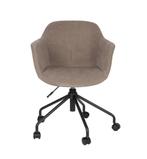 Zuiver Junzo Rib Grey Bureaustoel - 3 stuks, Ophalen, Zo goed als nieuw, Beige, Bureaustoel