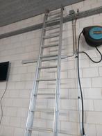 Aluminium 2-delige ladder 8 meter, Doe-het-zelf en Verbouw, Ladders en Trappen, Ophalen, Gebruikt, Ladder, Opvouwbaar of Inschuifbaar