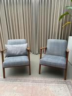 2 x Ekenaset fauteuil, Huis en Inrichting, Fauteuils, Ophalen, Hout, 75 tot 100 cm, Zo goed als nieuw