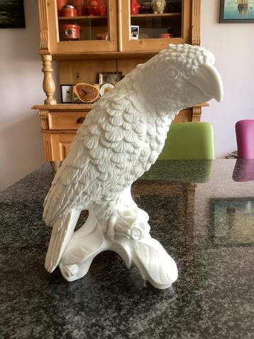 Beeld, papegaai, Goebel, wit, vintage, 22 cm beschikbaar voor biedingen
