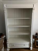 Witte grenen boekenkast, Huis en Inrichting, Kasten | Boekenkasten, Ophalen, Gebruikt, 100 tot 150 cm, Met lade(s)