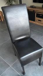 6 lederen stoelen, Huis en Inrichting, Stoelen, Ophalen, Gebruikt, Bruin, Leer
