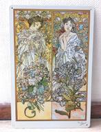 Pracht ALPHONSE MUCHA Metalen Wandbord poster, Huis en Inrichting, Verzenden, Nieuw