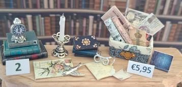 Bibliotheek  accessoires diverse 1:12 beschikbaar voor biedingen