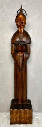 Lezende monnik van hout, Antiek en Kunst, Ophalen of Verzenden