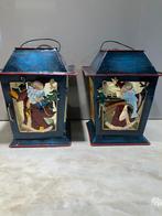 Vintage Metalen / Blikken Kerst Lantaarns, Huis en Inrichting, Woonaccessoires | Kandelaars en Kaarsen, Ophalen of Verzenden, Gebruikt