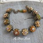 Armband "Autumn Dreams" met Vintage Swarovski Crystal Flower, Met kristal, Overige materialen, Overige kleuren, Verzenden