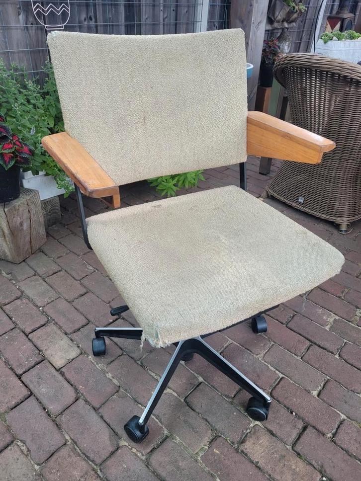 Vintage Gispen Bureaustoel 1647 Andre Cordemeyer ,60s, Huis en Inrichting, Bureaustoelen, Gebruikt, Zwart, Ophalen