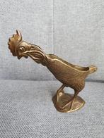 Beeld koperen vechthaan bakje - 12cm - Midden 20e eeuw, Verzenden, Koper