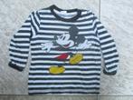 Mickey Mouse longsleeve gestreept maat 74 T-shirt lang mouw, Kinderen en Baby's, Babykleding | Maat 74, H&M, Ophalen of Verzenden