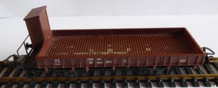 Lima bruine open lage goederenwagon met remmershuis, Hobby en Vrije tijd, Modeltreinen | H0, Gebruikt, Wagon, Gelijkstroom, Lima