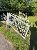 Dubbele poort 3,50 m, of 2 st looppoort 1,75 m, Ophalen, Zo goed als nieuw, IJzer