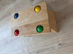 Houten speelgoed krukje op wielen hout, Ophalen of Verzenden, Zo goed als nieuw, Rij- of Hobbelspeelgoed