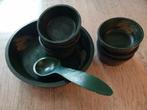 TEAB Pindaset hout groen retro, Ophalen of Verzenden, Huis en Inrichting
