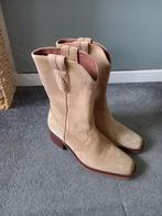 Beige suède leren cowboy laarzen van Manfield mt 37 NIEUW, Nieuw, Lage of Enkellaarzen, Beige, Manfield