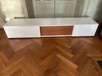 Karat TV-meubel wit/walnoot, Huis en Inrichting, Kasten | Televisiemeubels, Ophalen, Gebruikt, 200 cm of meer, Minder dan 100 cm