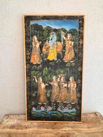 Schilderij op zijde India bruiloft Hindoestaans, Antiek en Kunst, Verzenden